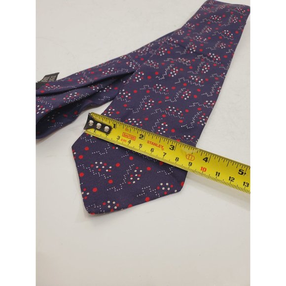 1950s John comfort Blue Silk Repp Tie | Untipped Ivy League Trad - Picture 9 of 10